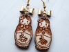 Wood earrings - Babushka doll
